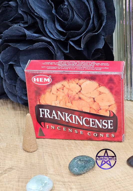 HEM INCENSE CONES - FRANKINCENSE 10 PACK