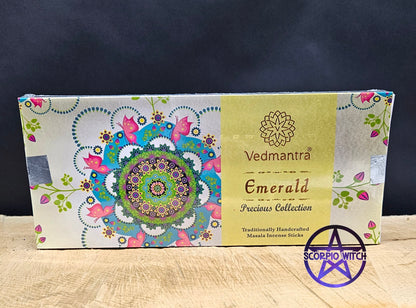 VEDMANTRA INCENSE STICKS PRECIOUS COLLECTION - EMERALD 6 PACK