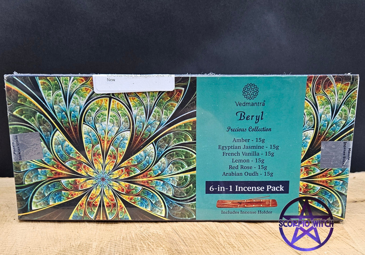 VEDMANTRA INCENSE STICKS PRECIOUS COLLECTION VARIETY GIFT SET - BERYL 6 PACK