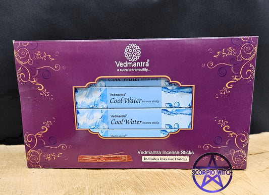 VEDMANTRA INCENSE STICKS GIFT SET - COOL WATER 6 PACK