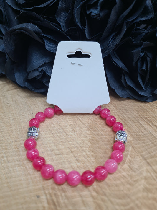 BUDDHA BRACELET - CHERRY QUARTZ