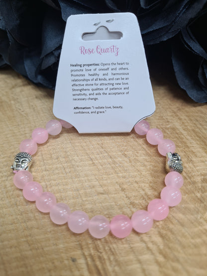 BUDDHA BRACELET - ROSE QUARTZ