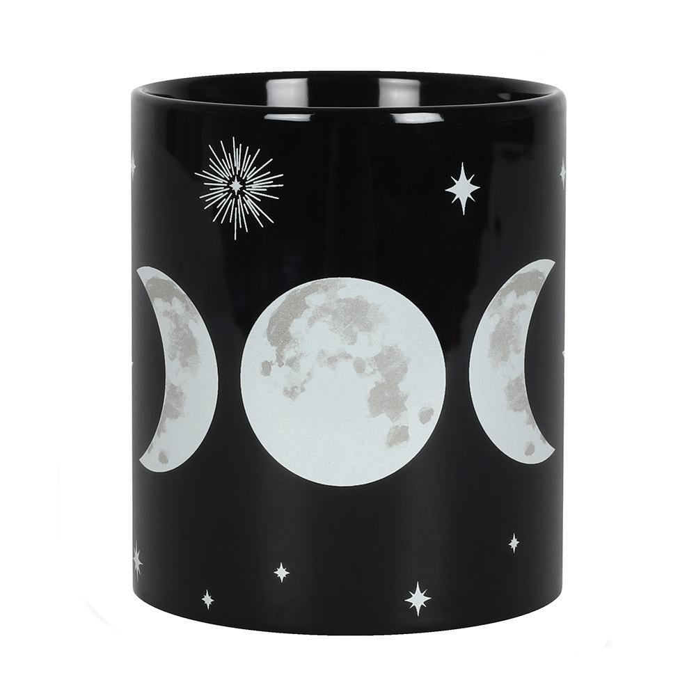 BLACK TRIPLE MOON CERAMIC MUG