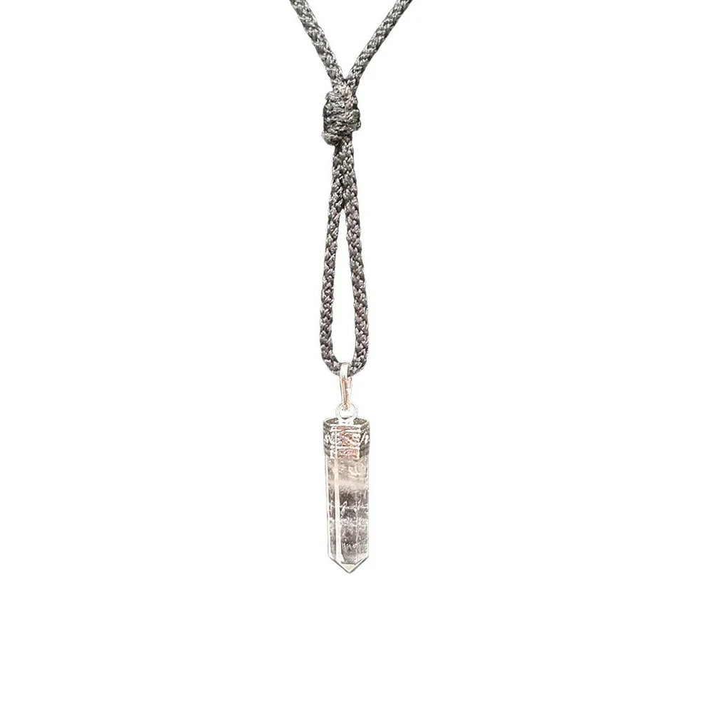 PENCIL PENDANT 25-30MM - CLEAR QUARTZ